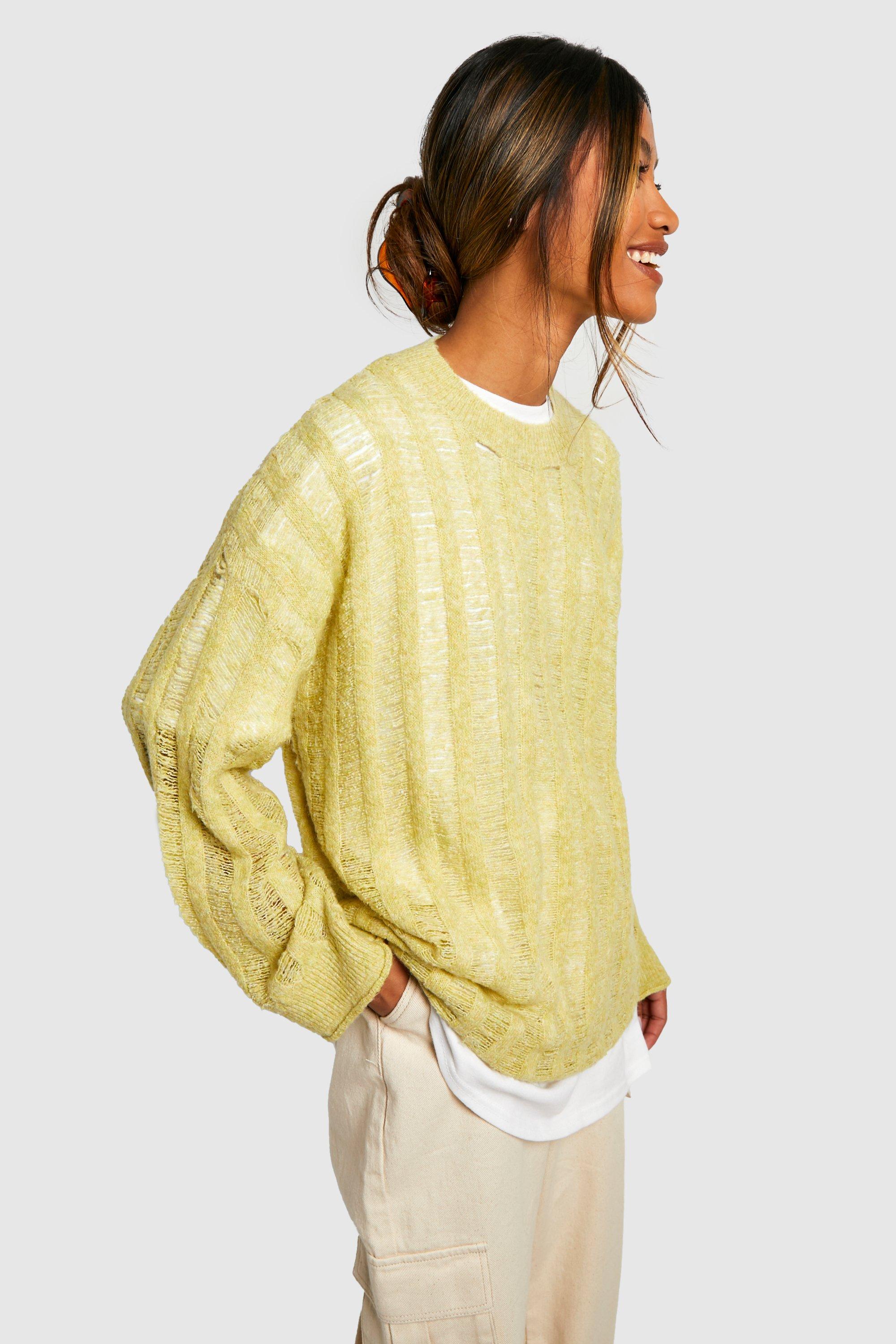 Soft Knit All Over Ladder Sweater